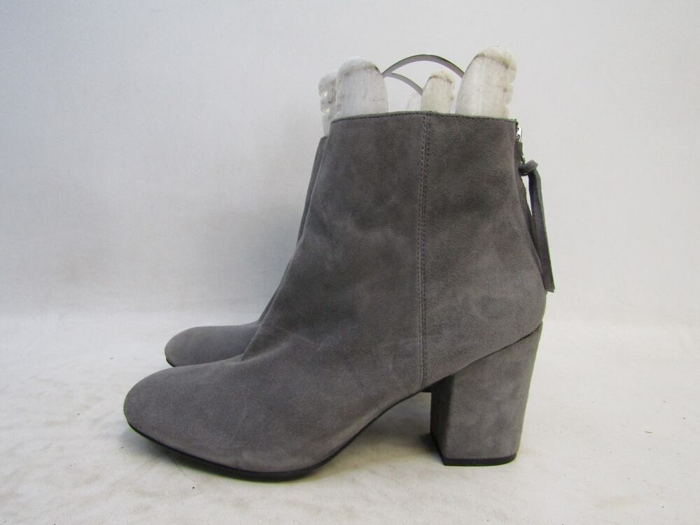 Steve Madden Womens Sz 10 M Gray Suede Zip Ankle Fashion Boots Booties